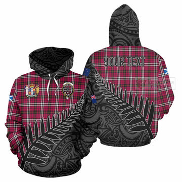 Little Crest Tartan Hoodie with New Zealand Silver Fern Half Style