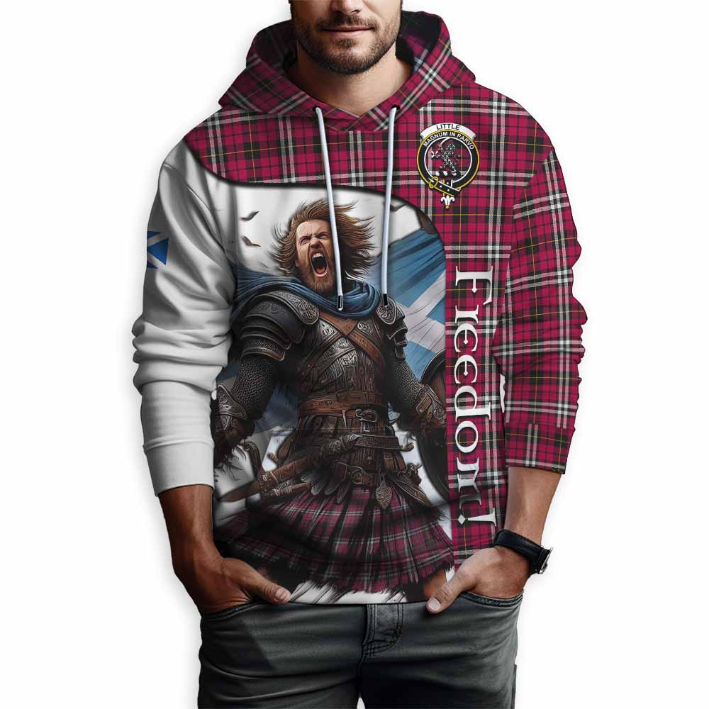 Tartan Vibes Clothing Little Crest Tartan Hoodie Inspired by the Freedom of Scottish Warrior