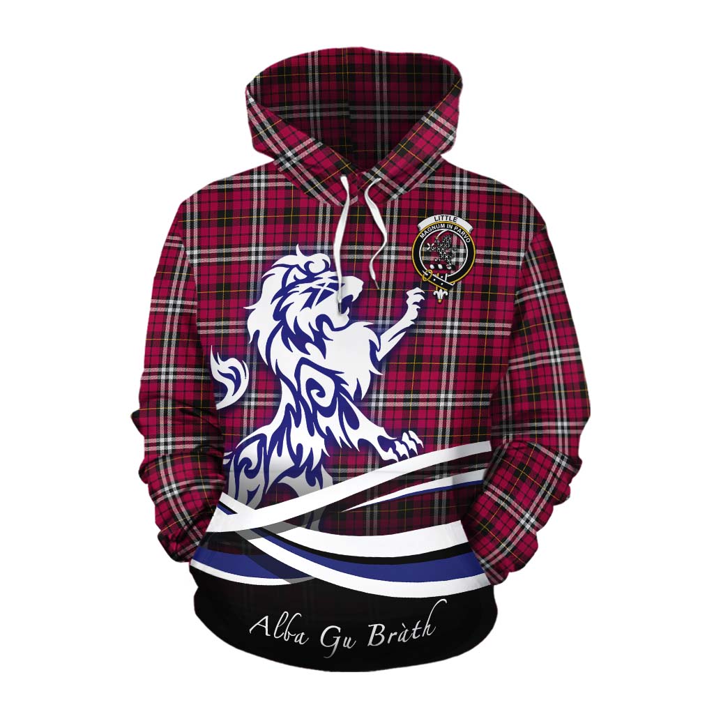 Tartan Vibes Clothing Little Tartan Cotton Hoodie with Alba Gu Brath Regal Lion Emblem