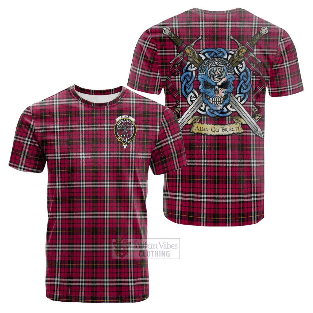 Tartan Vibes Clothing Little Tartan Cotton T-shirt with Family Crest Celtic Skull Style