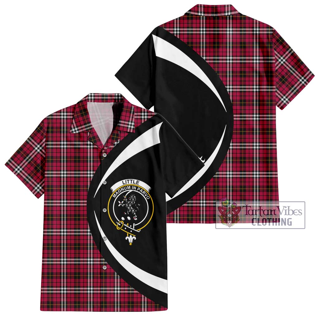 Little Tartan Short Sleeve Button Up with Family Crest Circle Style Kid - Tartan Vibes Clothing