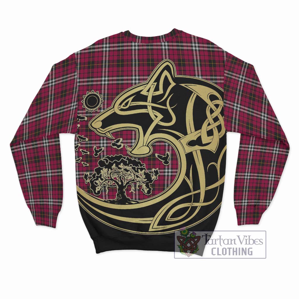 Tartan Vibes Clothing Little Tartan Sweatshirt with Family Crest Celtic Wolf Style