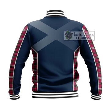 Little Tartan Baseball Jacket with Family Crest and Lion Rampant Vibes Sport Style