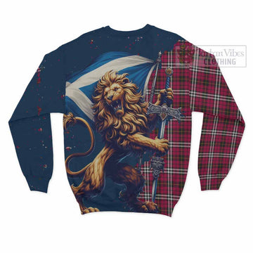 Little Tartan Family Crest Sweatshirt with Scottish Majestic Lion