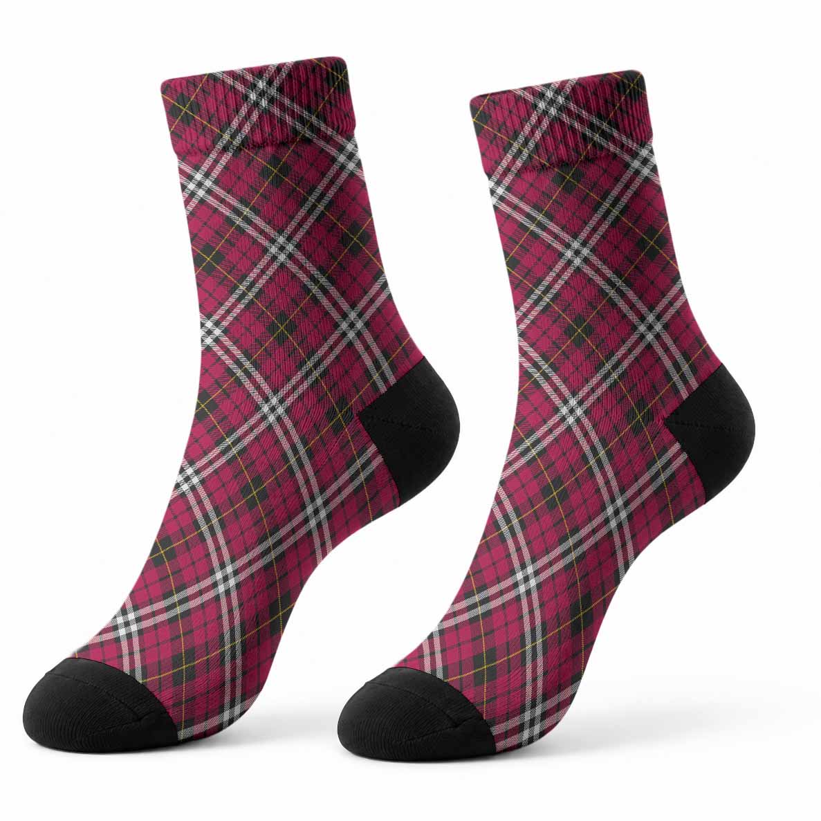 Little Tartan Crew Socks Cross Style - Tartan Vibes Clothing