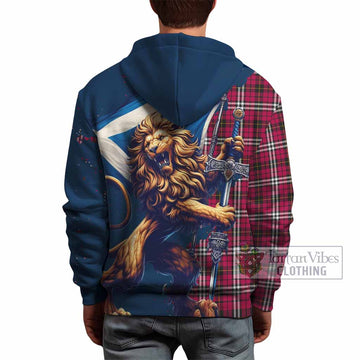 Little Tartan Family Crest Hoodie with Scottish Majestic Lion