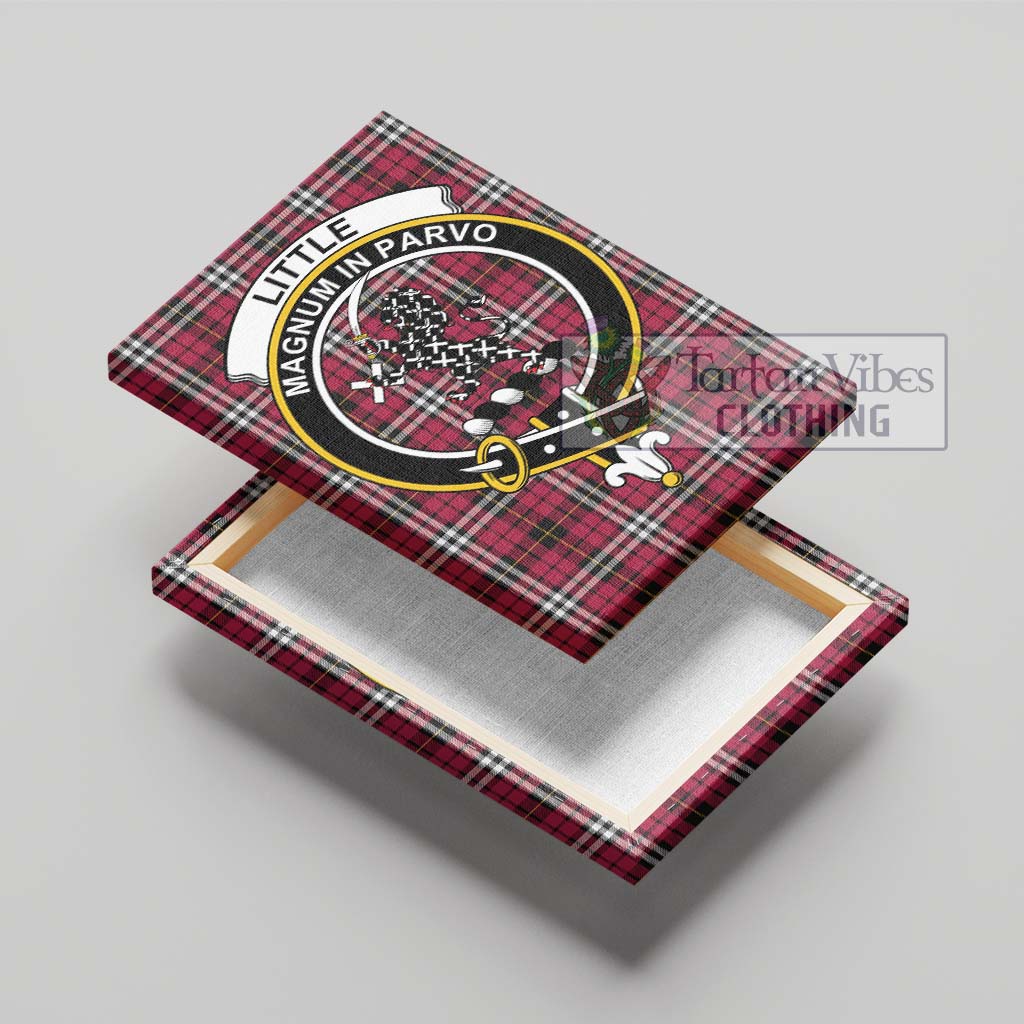 Tartan Vibes Clothing Little Tartan Canvas Print Wall Art with Family Crest