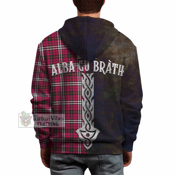 Little Tartan Family Crest Hoodie Alba Gu Brath Be Brave Lion Ancient Style - Tartan Vibes Clothing