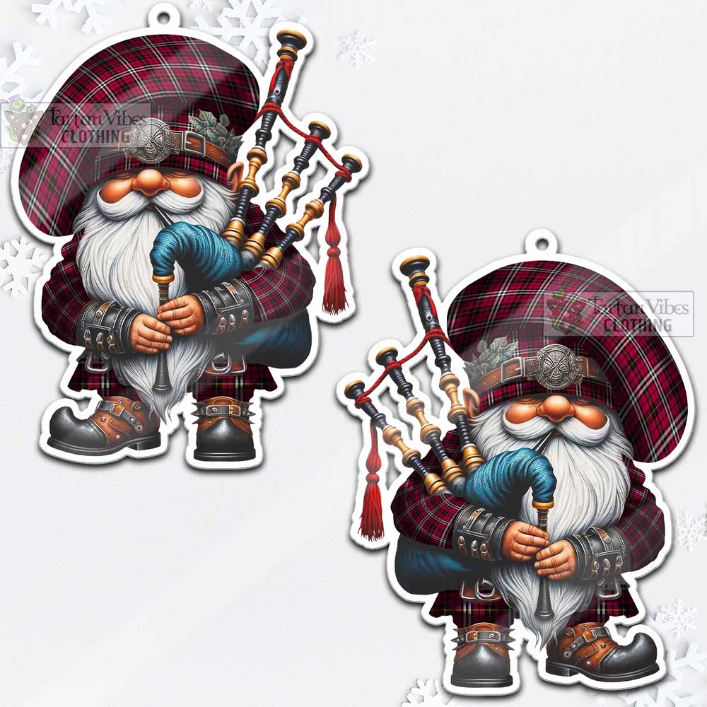 Tartan Vibes Clothing Little Tartan Badpiper Gnome Christmas Ornament