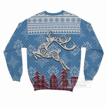 Little Clan Christmas Sweatshirt Celtic Reindeer Style