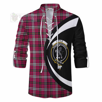 Little Tartan Ghillie Kilt Shirt with Family Crest Circle Style