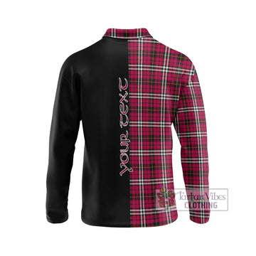 Little Tartan Long Sleeve Polo Shirt with Family Crest and Half Of Me Style