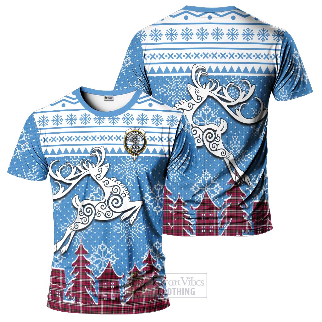 Tartan Vibes Clothing Little Clan Christmas T-Shirt Celtic Reindeer Style