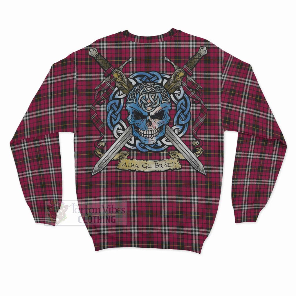 Tartan Vibes Clothing Little Tartan Sweatshirt with Family Crest Celtic Skull Style