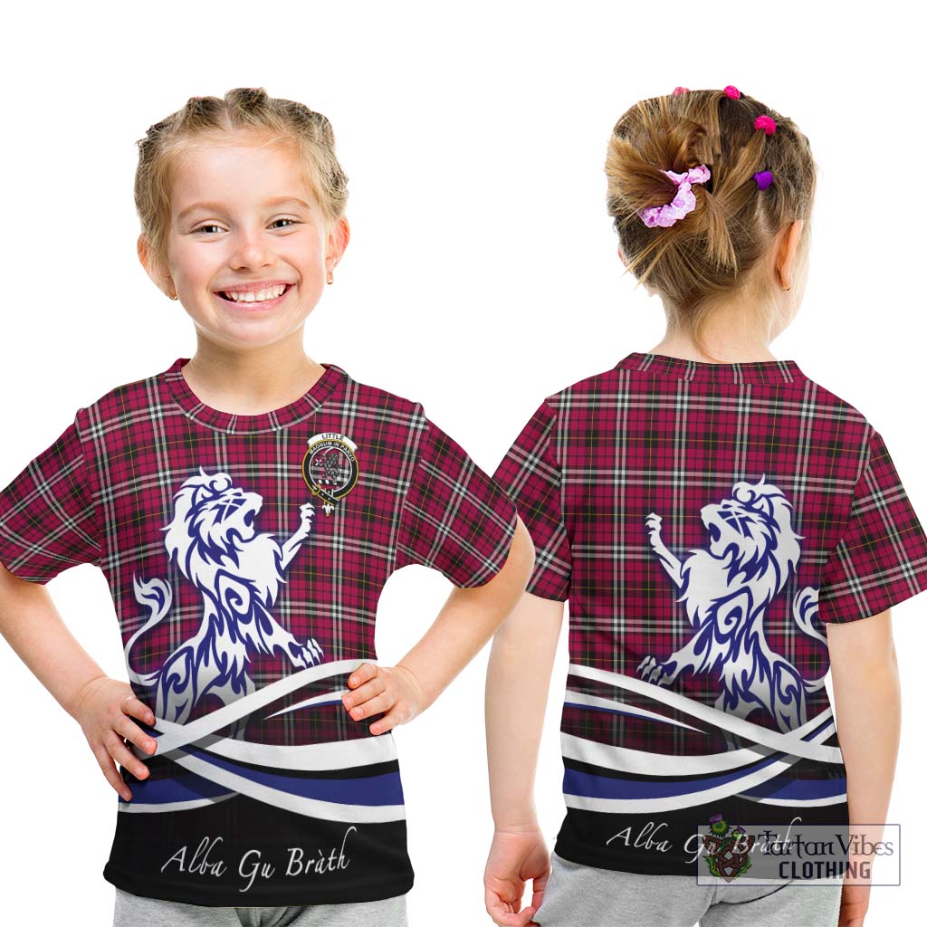 Tartan Vibes Clothing Little Tartan Kid T-Shirt with Alba Gu Brath Regal Lion Emblem