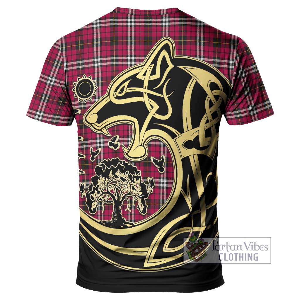 Tartan Vibes Clothing Little Tartan T-Shirt with Family Crest Celtic Wolf Style