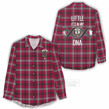 Little Tartan Women's Casual Shirt with Family Crest DNA In Me Style