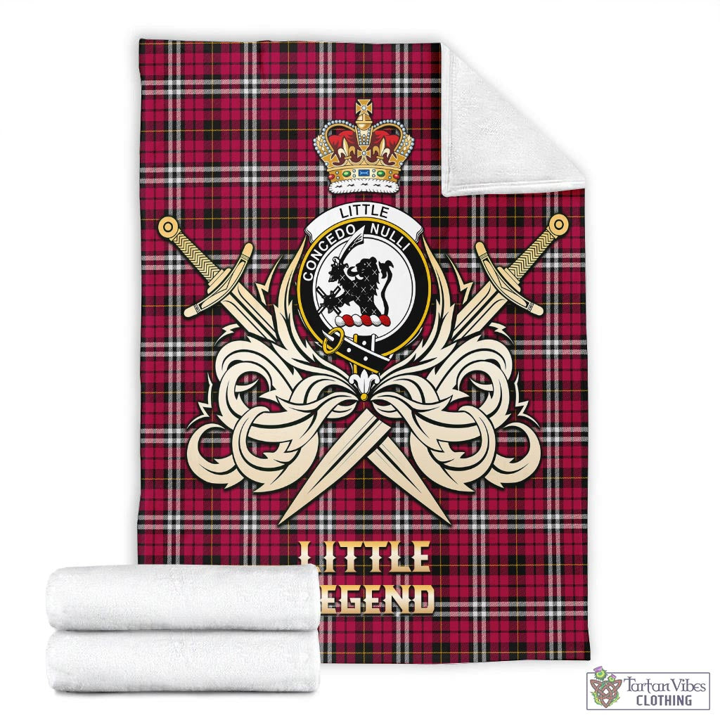 Tartan Vibes Clothing Little Tartan Blanket with Clan Crest and the Golden Sword of Courageous Legacy