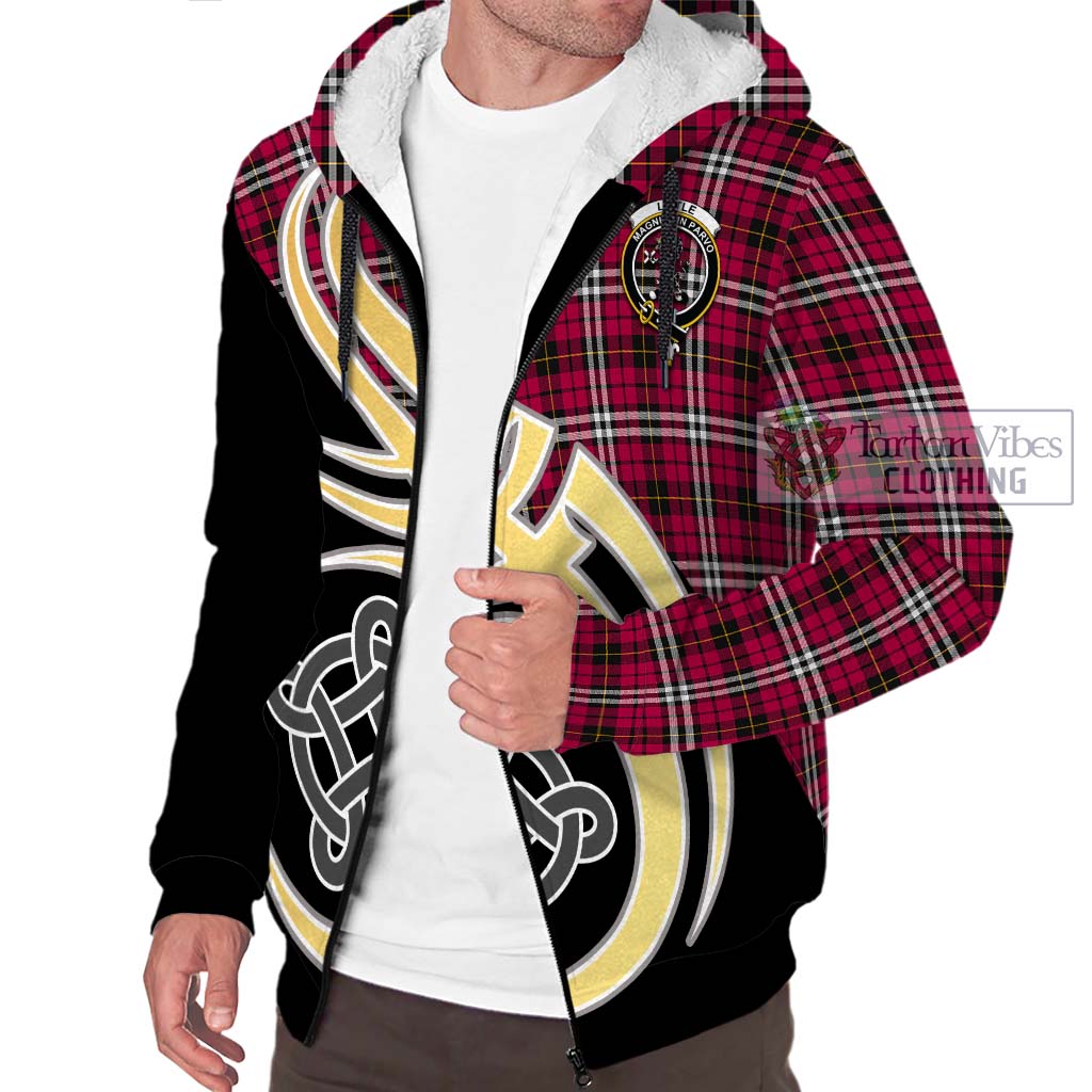 Tartan Vibes Clothing Little Tartan Sherpa Hoodie with Family Crest and Celtic Symbol Style