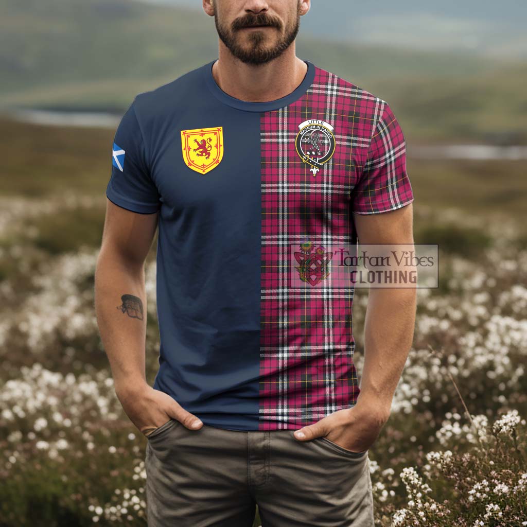 Tartan Vibes Clothing Little Tartan T-Shirt Alba with Scottish Lion Royal Arm Half Style