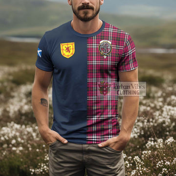 Little Tartan T-Shirt Alba with Scottish Lion Royal Arm Half Style