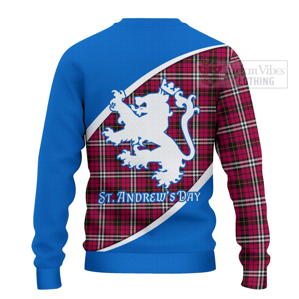 Tartan Vibes Clothing Little Family Crest Tartan Knitted Sweater Celebrate Saint Andrew's Day in Style