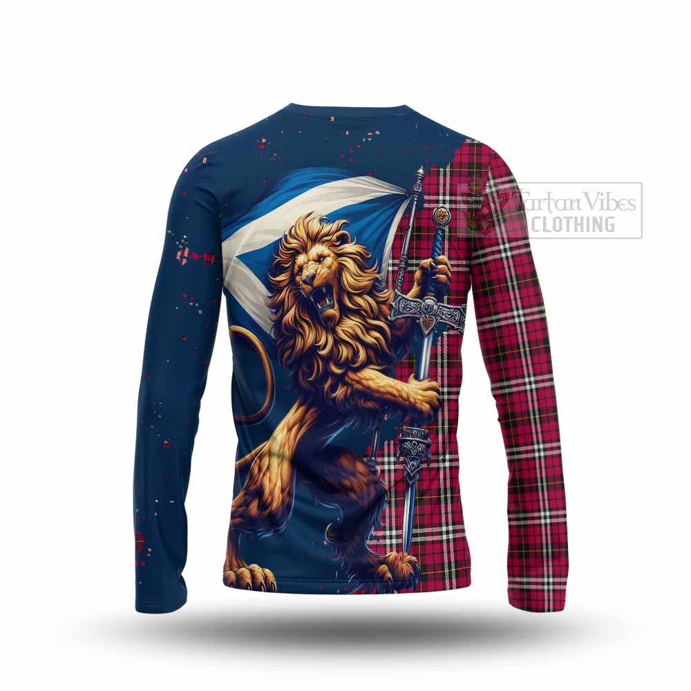 Tartan Vibes Clothing Little Tartan Family Crest Long Sleeve T-Shirt with Scottish Majestic Lion