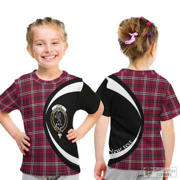 Little Tartan Kid T-Shirt with Family Crest Circle Style