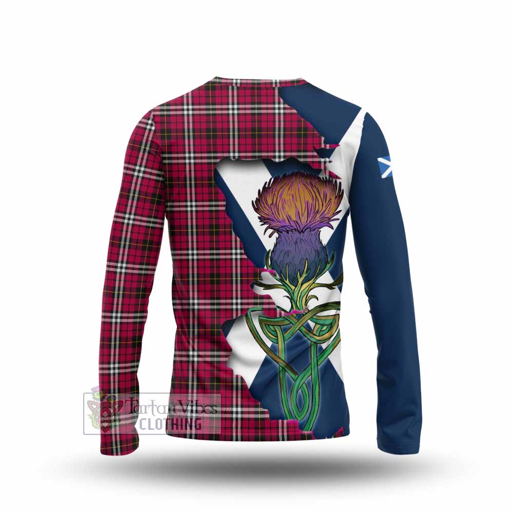 Little Tartan Family Crest Long Sleeve T-Shirt Scottish Thistle Celtic Inspired - Tartan Vibes Clothing