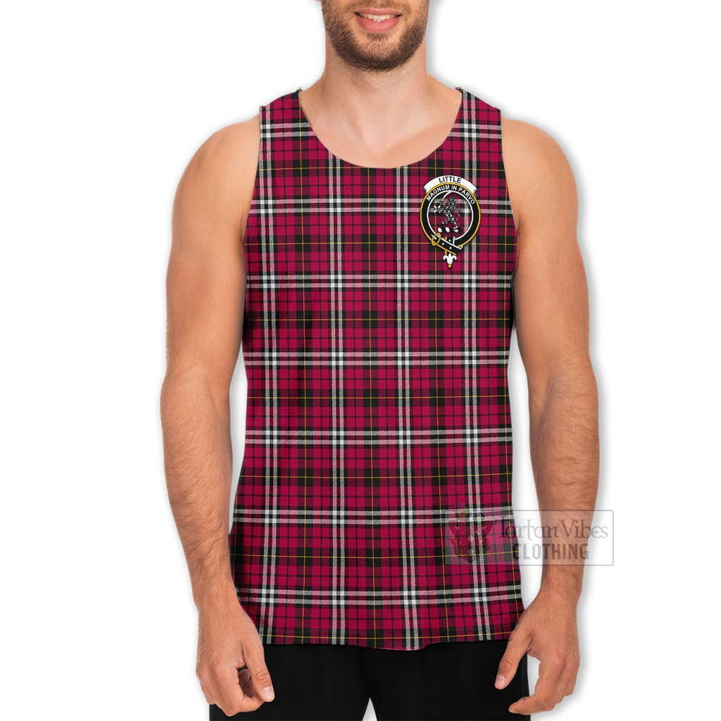 Tartan Vibes Clothing Little Tartan Men's Tank Top with Family Crest and Bearded Skull Holding Bottles of Whiskey