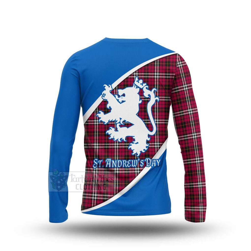 Tartan Vibes Clothing Little Family Crest Tartan Long Sleeve T-Shirt Celebrate Saint Andrew's Day in Style