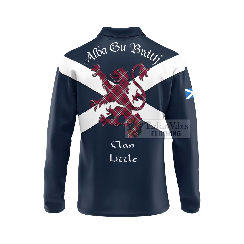 Tartan Vibes Clothing Little Tartan Lion Rampant Long Sleeve Polo Shirt – Proudly Display Your Heritage with Alba Gu Brath and Clan Name