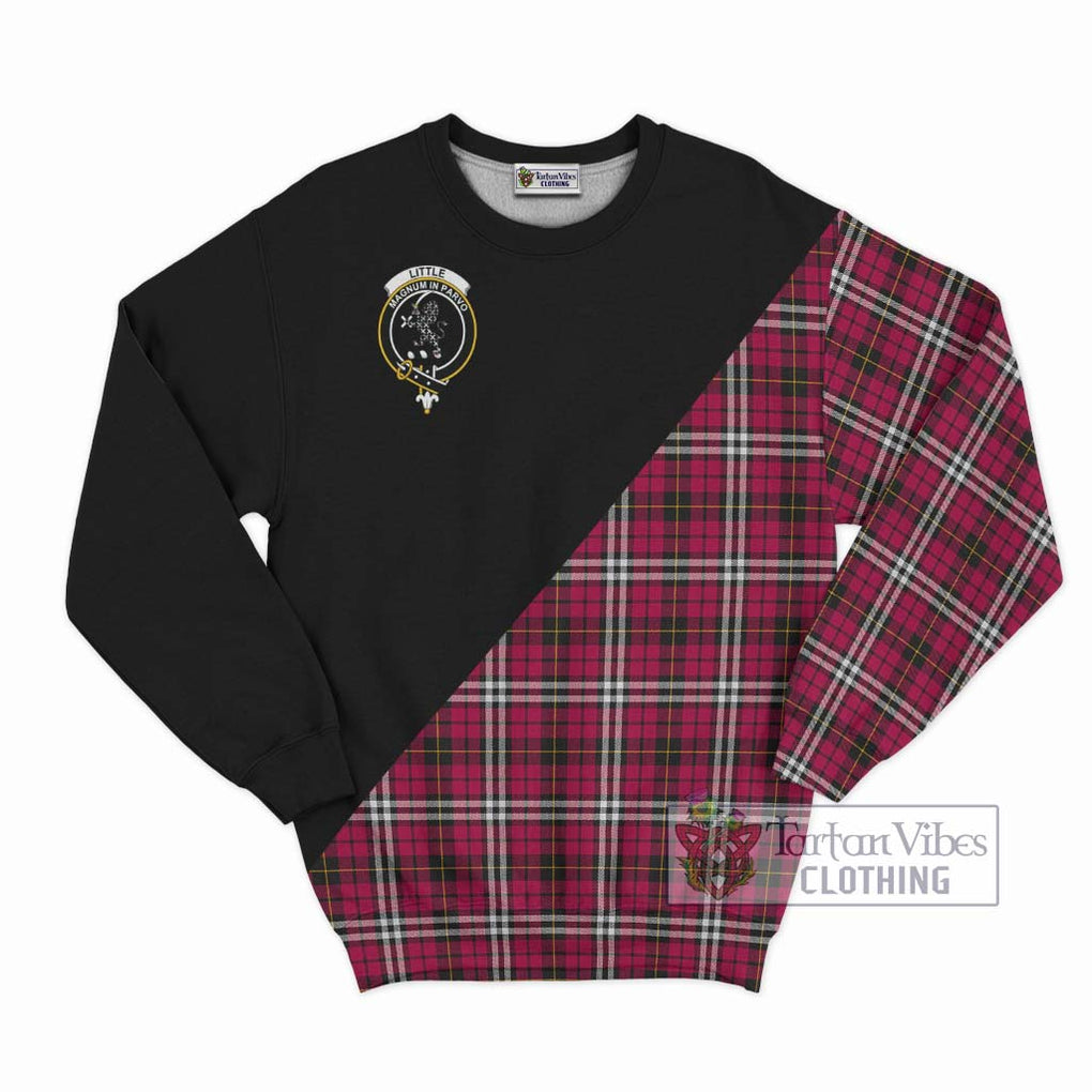 Little Tartan Sweatshirt with Family Crest and Military Logo Style - Tartanvibesclothing Shop