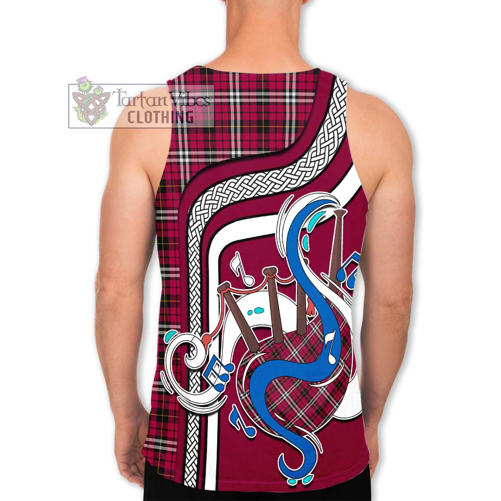 Tartan Vibes Clothing Little Tartan Men's Tank Top with Epic Bagpipe Style