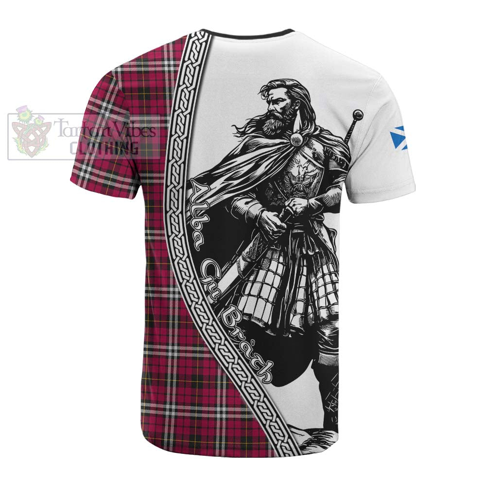 Little Tartan Clan Crest Cotton T-shirt with Highlander Warrior Celtic Style