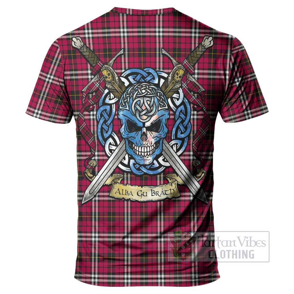 Tartan Vibes Clothing Little Tartan T-Shirt with Family Crest Celtic Skull Style