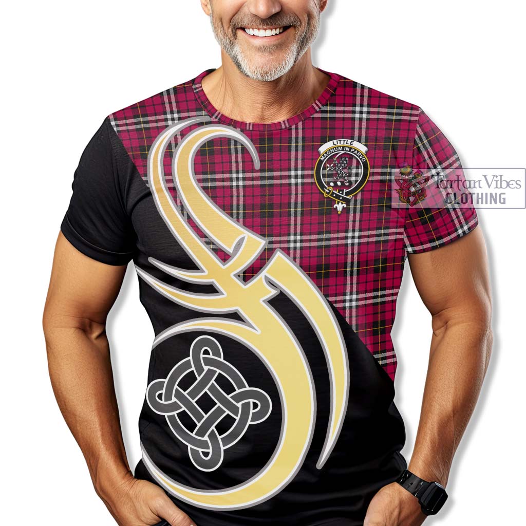 Tartan Vibes Clothing Little Tartan T-Shirt with Family Crest and Celtic Symbol Style