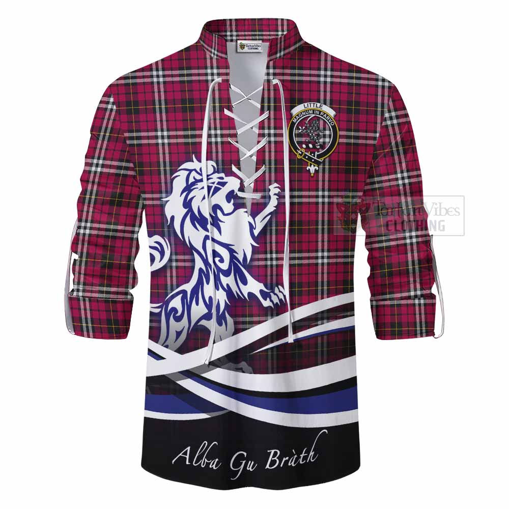 Tartan Vibes Clothing Little Tartan Ghillie Kilt Shirt with Alba Gu Brath Regal Lion Emblem