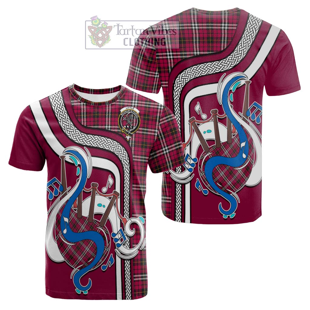 Tartan Vibes Clothing Little Tartan Cotton T-shirt with Epic Bagpipe Style