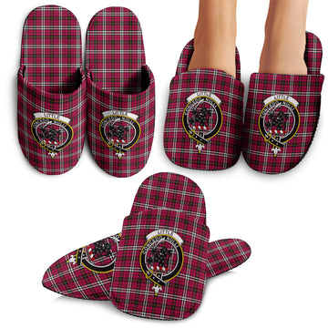 Little Tartan Home Slippers with Family Crest