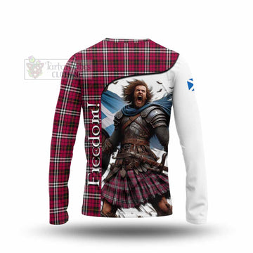 Little Crest Tartan Long Sleeve T-Shirt Inspired by the Freedom of Scottish Warrior