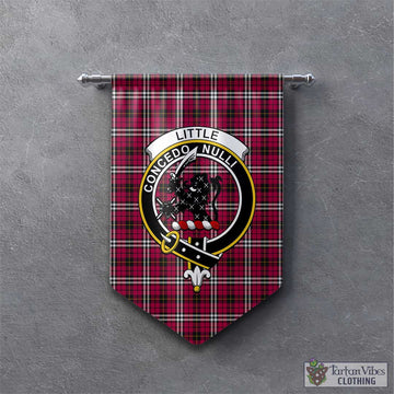 Little Tartan Gonfalon, Tartan Banner with Family Crest