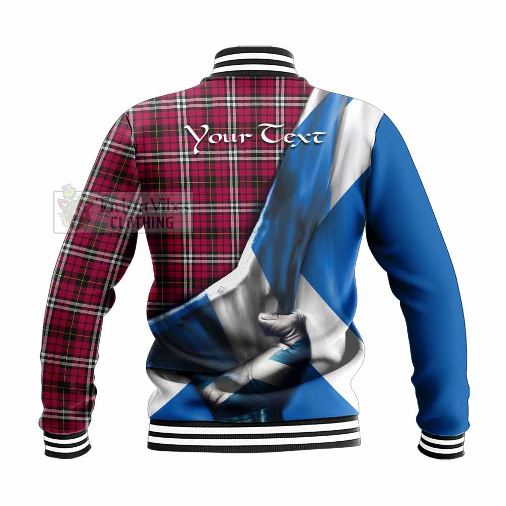 Tartan Vibes Clothing Little Tartan Baseball Jacket with Family Crest Scotland Patriotic Style