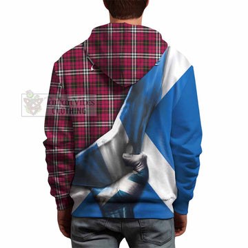 Little Tartan Hoodie with Family Crest Scotland Patriotic Style