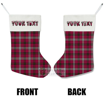 Little Tartan Christmas Stocking with Personalized Text