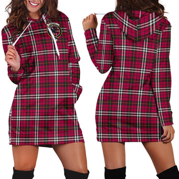 Little Tartan Hoodie Dress with Family Crest