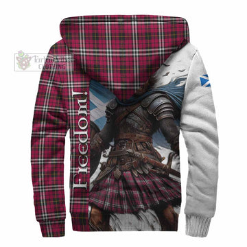 Little Crest Tartan Sherpa Hoodie Inspired by the Freedom of Scottish Warrior