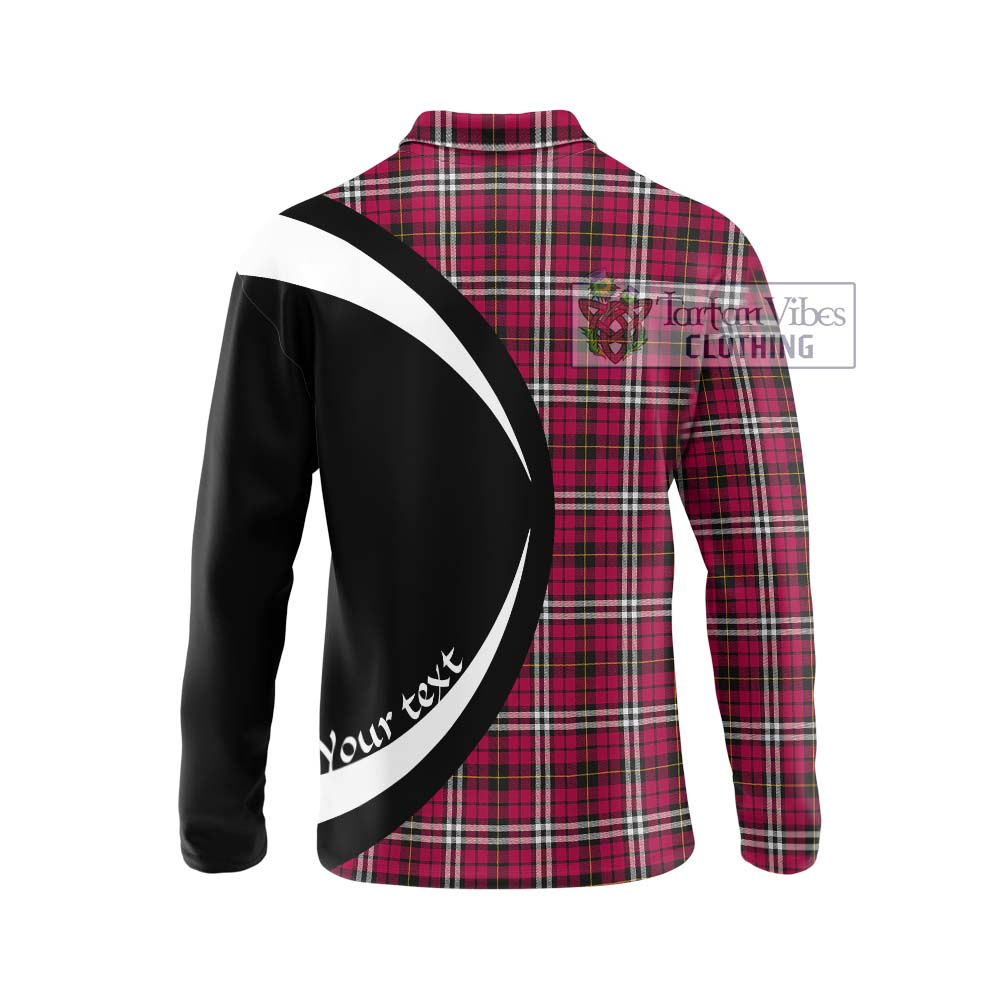 Tartan Vibes Clothing Little Tartan Long Sleeve Polo Shirt with Family Crest Circle Style