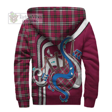 Little Tartan Sherpa Hoodie with Epic Bagpipe Style