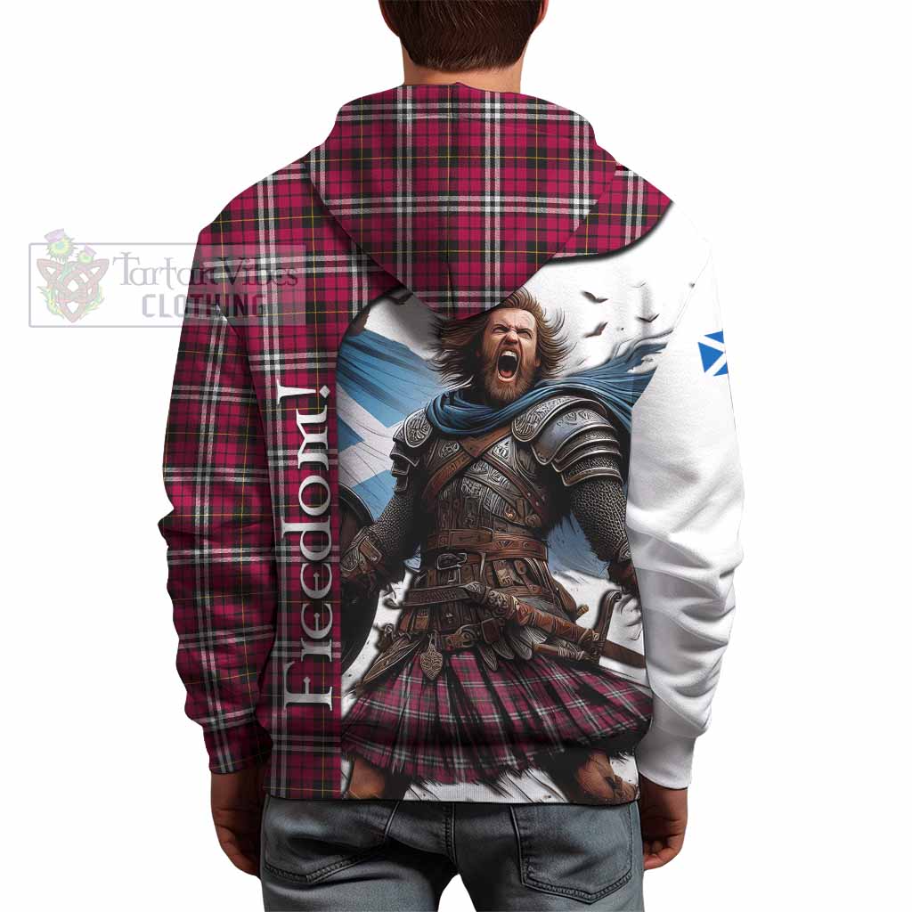 Tartan Vibes Clothing Little Crest Tartan Hoodie Inspired by the Freedom of Scottish Warrior